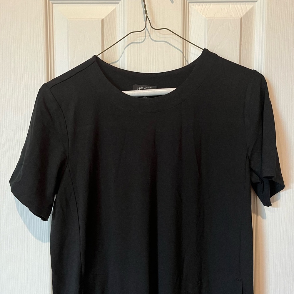 J. Jill Elegant Black Midi Dress with Pockets - Picture 2 of 8